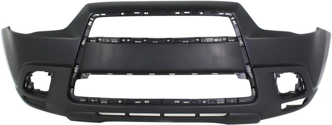Front Bumper Cover Primed Plastic + Lower Grille Direct Replacement Compatible With 2011-2012 Mitsubishi Outlander/RVR