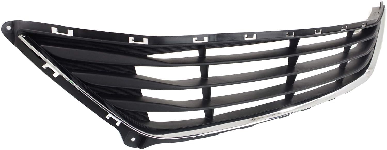 Front Bumper Grille Textured With Chrome Insert Direct Replacement Compatible With 2014-2016 Hyundai Elantra HY1036120 865603X700