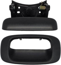 AUTOS PARTS PLUS Tailgate Handle + Outside Bezel Textured Direct Replacement Compatible with Chevrolet Silverado & GMC Sierra 1500 2500 HD 3500 1999-2006 GM1915105 GM1916102 15997911 15228539