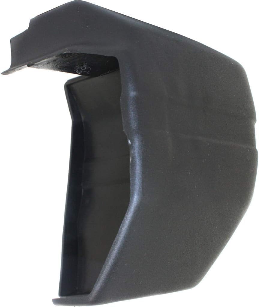 Rear Bumper End Cap Without Tire Mount Holes Textured Left Driver Side Direct Replacement Compatible With 1984-1990 Jeep Wagoneer / 1984-1996 Cherokee CH1105137 55029244