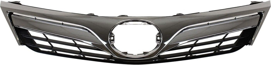 AUTOS PARTS PLUS Front Grille Primed Shell And Insert With Chrome Molding Direct Replacement Compatible With 2012-2014 Toyota Camry TO1200343 5310106560