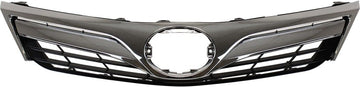 AUTOS PARTS PLUS Front Grille Primed Shell And Insert With Chrome Molding Direct Replacement Compatible With 2012-2014 Toyota Camry TO1200343 5310106560