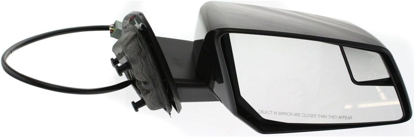 Set Of 2 Front Power Mirror Manual Folding Heated Primed Left Driver & Right Passenger Side Direct Replacement Compatible With 2009-2017 Chevrolet Traverse GM1320383 GM1321383