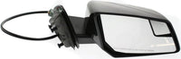 Set Of 2 Front Power Mirror Manual Folding Heated Primed Left Driver & Right Passenger Side Direct Replacement Compatible With 2009-2017 Chevrolet Traverse GM1320383 GM1321383