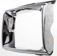 Set Of 2 Front Headlight Door Bezel Chrome Left Driver & Right Passenger Side Direct Replacement Compatible With 1989-1991 Toyota Pickup TO2513113 TO2512111 5313189121 5313289120