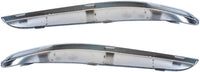 Set Of 2 Front Bumper Molding Chrome Plastic Left Driver & Right Passenger Side Direct Replacement Compatible With 2011-2014 Chrysler 300 CH1046103 CH1047103 68127940AB 68127941AB