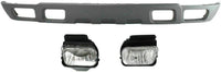 Front Bumper Lower Valance Air Deflector + Fog Lights Left Driver & Right Passenger Side Direct Replacement Compatible With 2004-2006 Chevrolet Silverado 1500 2500HD 3500 GM1092204