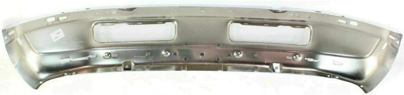 Front Bumper Chrome Steel Direct Replacement Compatible With 1994-2001 Dodge Ram 1500/1994-2002 Ram 2500 3500 CH1002256 CH1002172 55076599AG 55274749