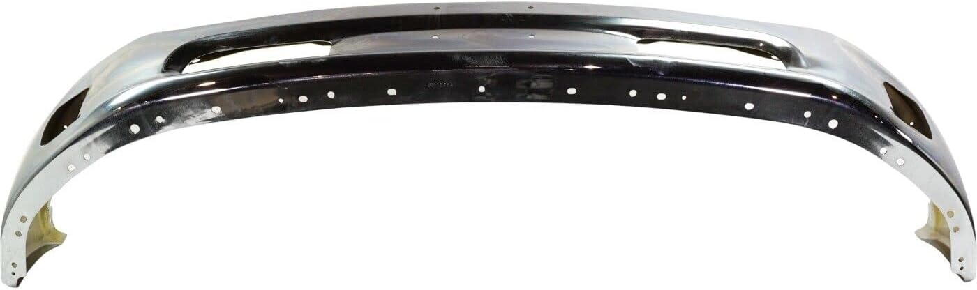 Front Lower Bumper Chrome Steel With Fog Light Holes Direct Replacement Compatible With 2013-2018 Ram 1500 CH1002396 68160853AB