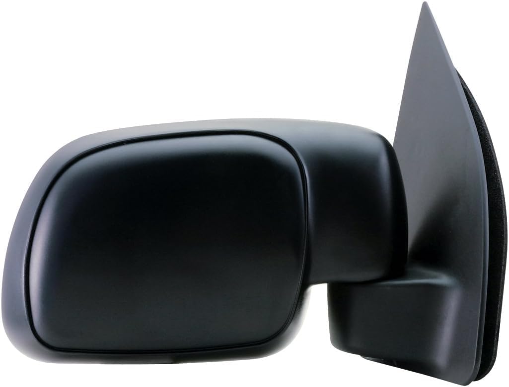 Front Power Mirror Manual Folding Non-Heated Textured Right Passenger Side Direct Replacement Compatible With 1999-2010 Ford F-Series Super Duty FO1321217 F81Z17682AAA