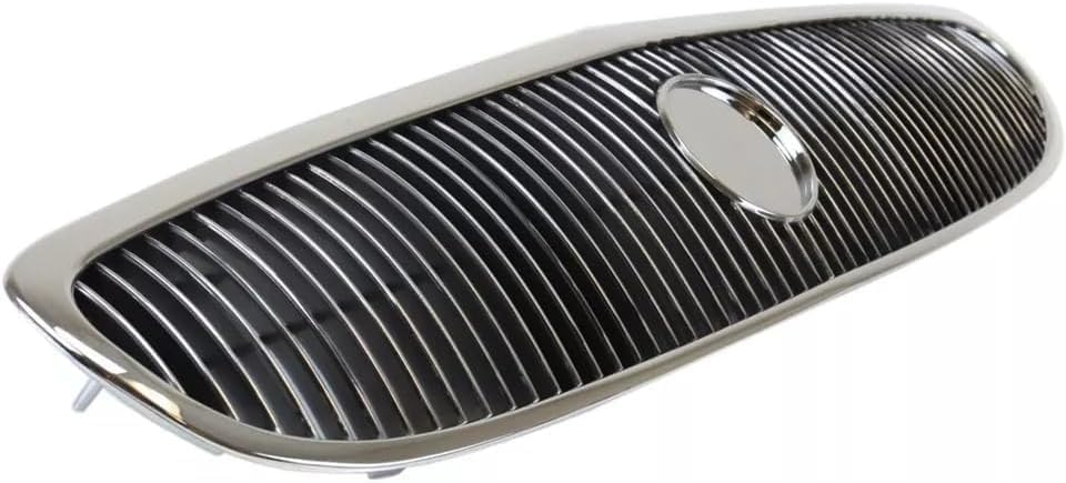 Front Grille Chrome Shell & Primed Insert Plastic Direct Replacement Compatible With 1997-2002 Buick Century GM1200405 10424876