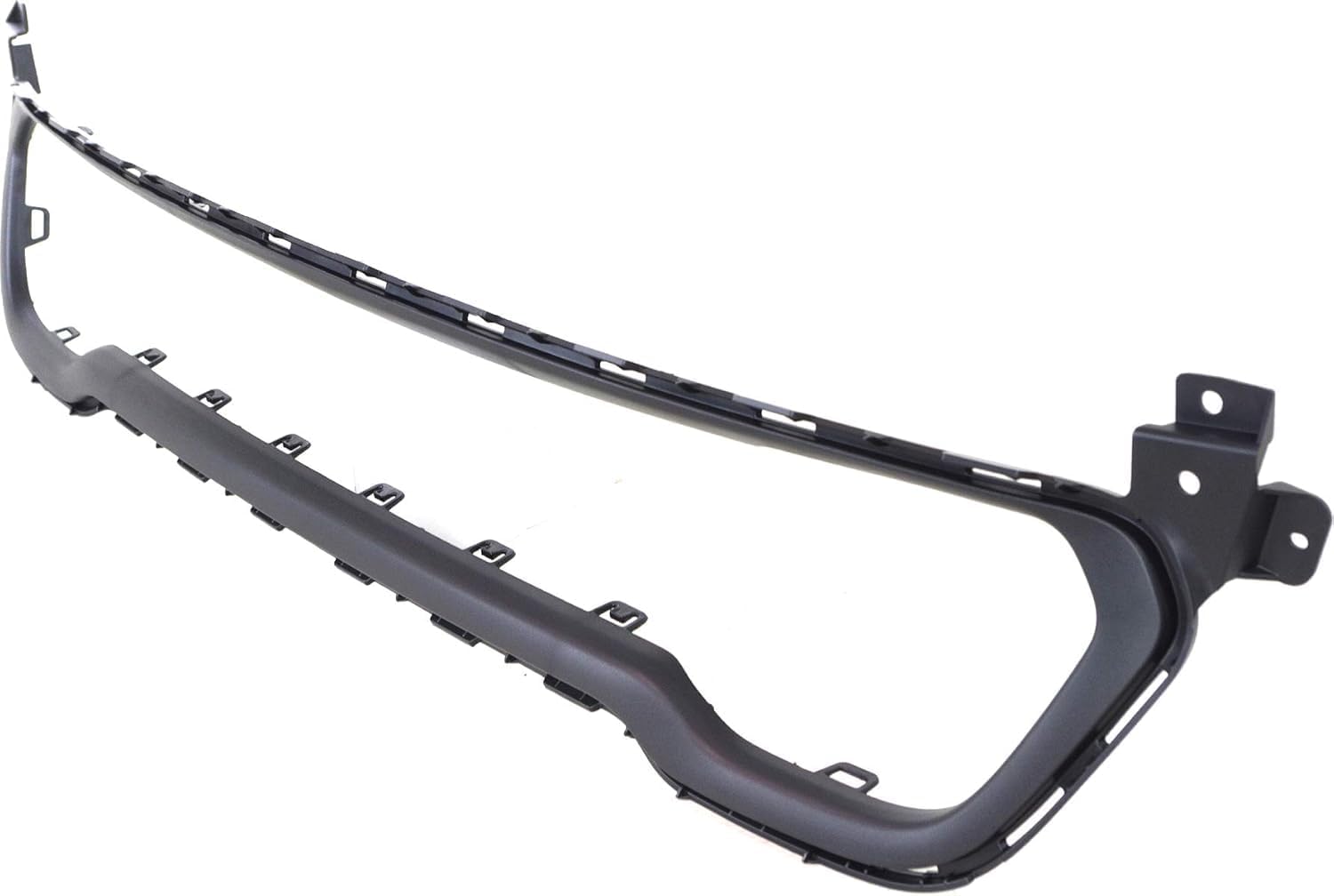 Front Bumper Molding Dark Gray Direct Replacement Compatible With 2014-2018 Jeep Cherokee CH1044112 CH1044113 68210024AC 68203230AB