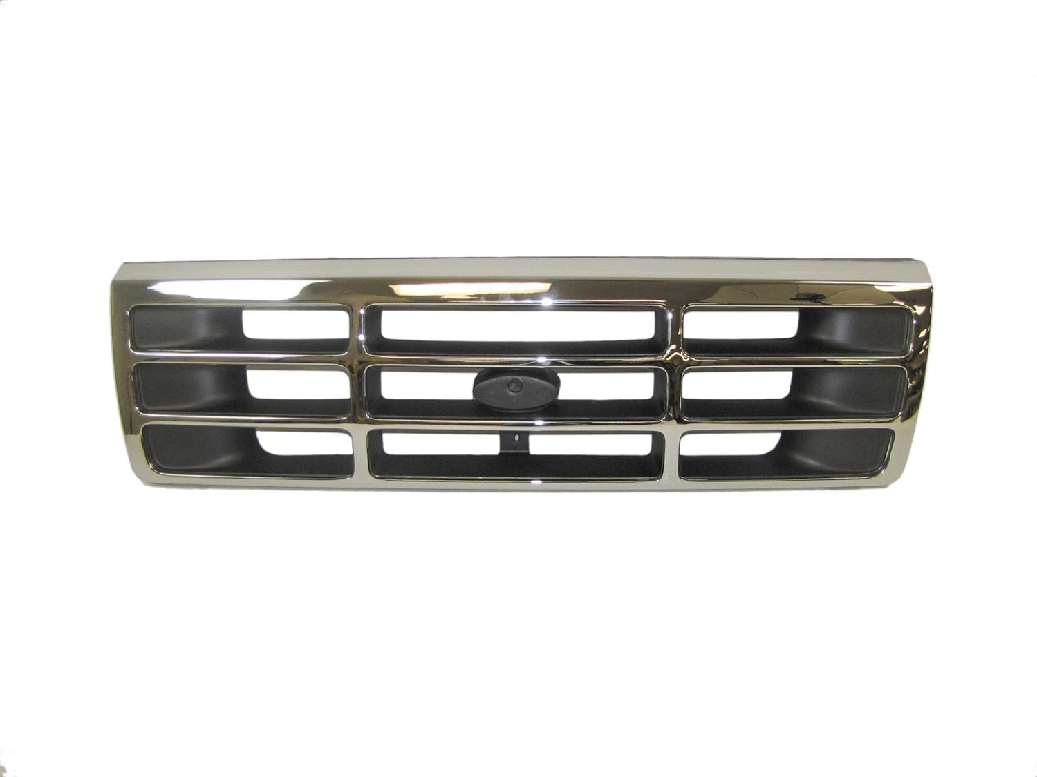 Front Grille + Header Panel + Head Light Door Bezels Left Driver & Right Passenger Side Direct Replacement Compatible With 1992-1997 Ford F-Series FO1220113 FO1200173 FO2513131