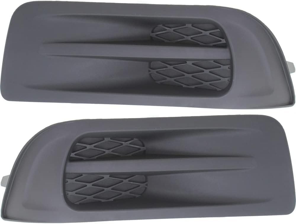 Set Of 2 Front Fog Light Cover Textured Left Driver & Right Passenger Side Direct Replacement Compatible With 2010-2012 Subaru Outback SU1039102 SU1038102 57731AJ54A 57731AJ55A