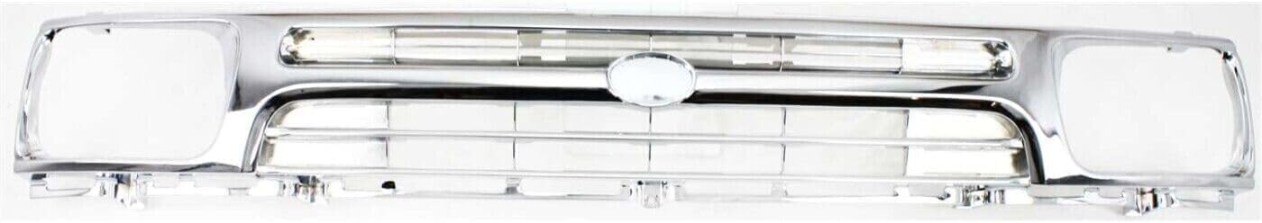 Front Grille Assembly Chrome Shell And Insert Plastic Direct Replacement Compatible With 1992-1995 Toyota Pickup TO1200247 5311135070-PFM