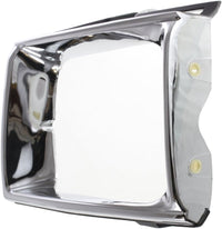 Set Of 2 Front Headlight Door Bezel Chrome Left Driver & Right Passenger Side Direct Replacement Compatible With 1989-1991 Toyota Pickup TO2513113 TO2512111 5313189121 5313289120