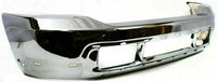 AUTOS PARTS PLUS Front Bumper Chrome Steel With Lower Cover Holes Direct Replacement Compatible With 1999-2004 Ford F-Series Super Duty FO1002375 3C3Z17757BA