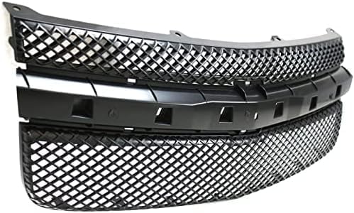 Front Grille Primed Shell And Insert Without Center Bar Plastic Direct Replacement Compatible With 2005-2009 Chevrolet Equinox GM1200527 5481230