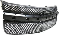 Front Grille Primed Shell And Insert Without Center Bar Plastic Direct Replacement Compatible With 2005-2009 Chevrolet Equinox GM1200527 5481230