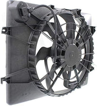 Front Radiator Cooling Fan Assembly Plastic Direct Replacement Compatible with 2011-2012 Hyundai Sonata / 2011-2013 Kia Optima KI3115136 HY3115129 253803R170 253803Q170