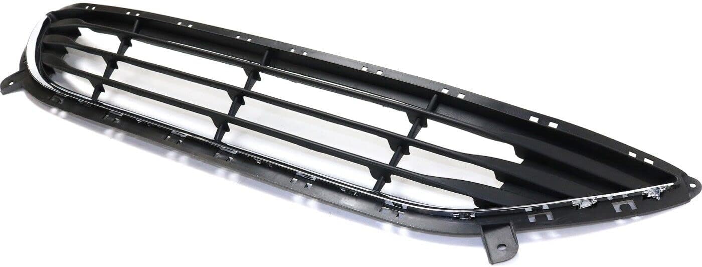 Front Bumper Grille Textured With Chrome Insert Plastic Direct Replacement Compatible With Hyundai Elantra 2011-2013 HY1036123 865603X000