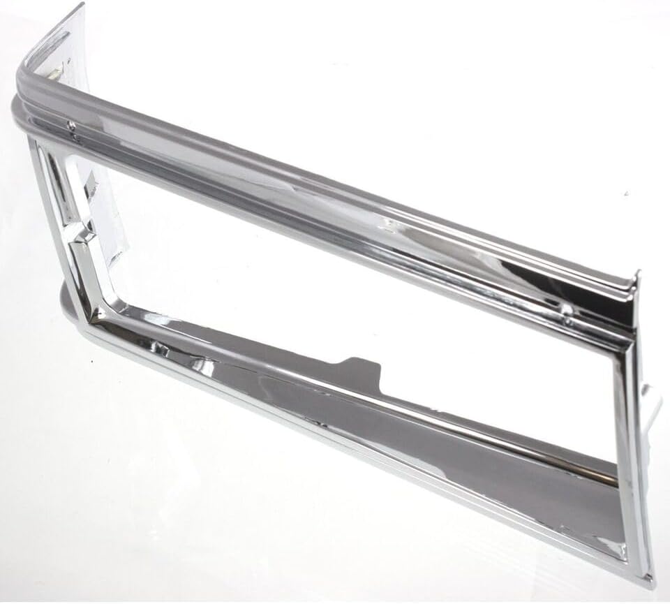 Set Of 2 Front Head Light Door Bezels Left Driver & Right Passenger Side Direct Replacement Compatible With 1981-1985 Chevrolet Caprice / 1987-1989 Pontiac Safari GM2512102