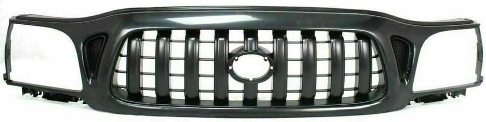 Front Grille Primed Shell & Insert + HeadLight & Corner Lamp Left Driver & Right Passenger Side Direct Replacement Compatible With 2001-2004 Toyota Tacoma TO2502136 TO2503136