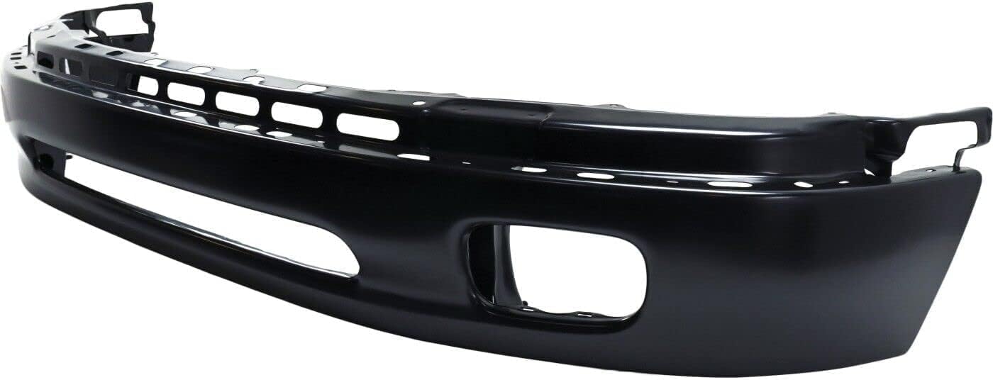 Front Bumper Primed Steel + Upper Cover Textured Direct Replacement Compatible With 2000-2006 Toyota Tundra TO1002171 TO1000198 521190C010 521010C010