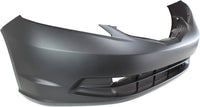 Front Bumper Cover Primed Plastic + Grille Textured Direct Replacement Compatible With 2009-2014 Honda Fit