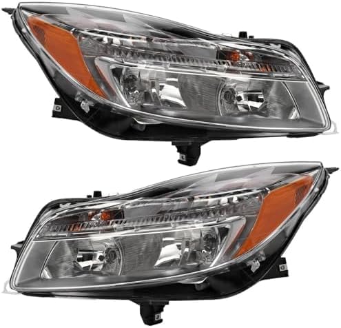 Set Of 2 Front Headlight Assembly Halogen Right Passenger & Left Driver Side Direct Replacement Compatible With 2011-2013 Buick Regal GM2502353 GM2503353 22794766 22794767
