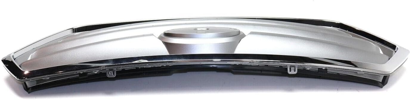 Front Grille Painted Silver Shell with Gray Insert With Chrome Trim Direct Replacement Compatible With 2015-2017 Subaru Legacy SU1200162 91121AL00A