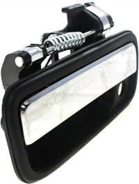 Front Exterior Door Handle Black Bezel with Chrome Lever Left Driver Side Direct Replacement Compatible with 1995-2004 Toyota Tacoma TO1310123 6922035030