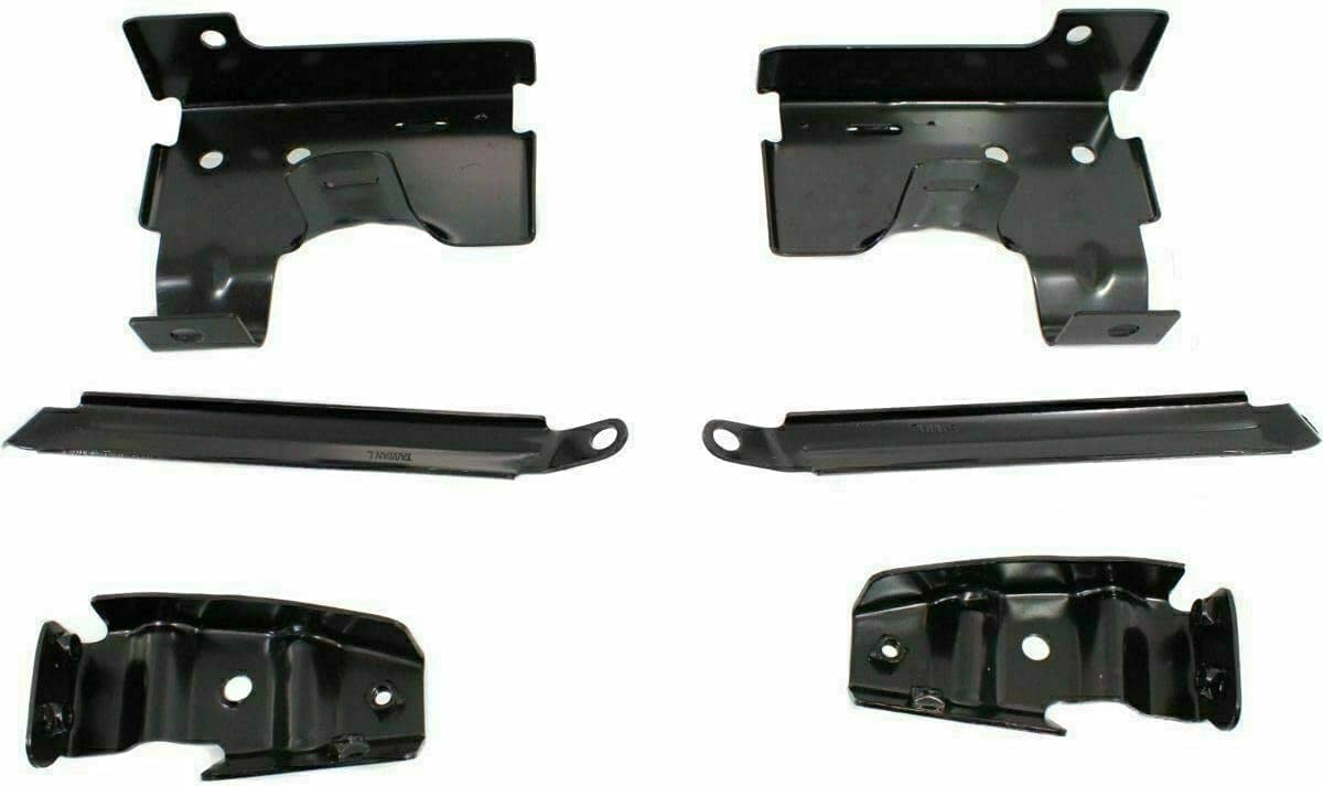 Front Bumper Chrome Steel with Brackets + Lower Valance Primed Without Fog Light Holes Direct Replacement Compatible With GMC Sierra 1500 2500HD 3500 2003-2006 GM1002463 GM1000685