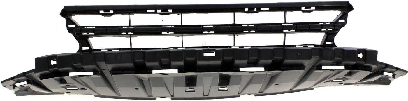 AUTOS PARTS PLUS Front Bumper Cover Primed + Lower Grille + Molding Chrome + Fog Light Cover Textured Right Passenger & Left Driver Side Direct Replacement Compatible With 2013-2015 Honda Civic