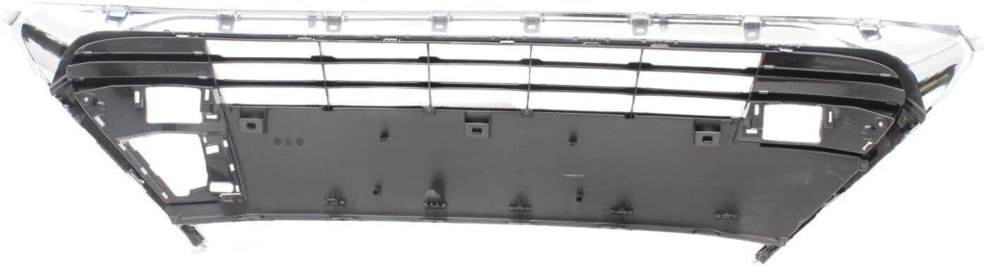 Front Bumper Grille Assembly Satin Nickel With Gloss Gray Insert Plastic Direct Replacement Compatible With 2016-2018 Lexus ES300h / ES350 LX1036129 5310206150
