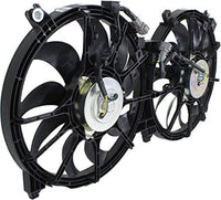 Front Radiator Dual Cooling Fan Assembly Plastic Direct Replacement Compatible with 2009-2014 Nissan Maxima NI3115139 21481ZY70A