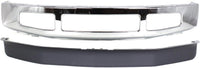 Front Bumper Chrome Steel + Lower Valance Spoiler Textured Direct Replacement Compatible With 2008-2010 Ford F-250 F-350 Super Duty FO1002406 FO1093116 8C3Z17626B 8C3Z17757B