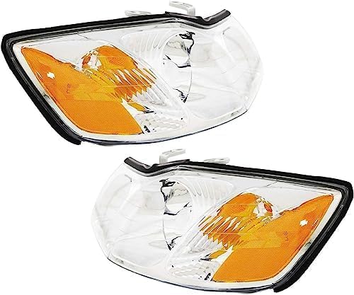 Set Of 2 Front Head Light Assembly Halogen Right Passenger & Left Driver Side Direct Replacement Compatible With 2000-2004 Toyota Avalon TO2502132 TO2503132 81150AC040 81110AC040