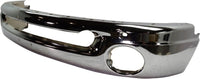 Front Bumper Face Bar Chrome Steel Direct Replacement Compatible With 2002-2009 Dodge Ram 1500/2003-2009 2500 3500 CH1002383 55077946AB