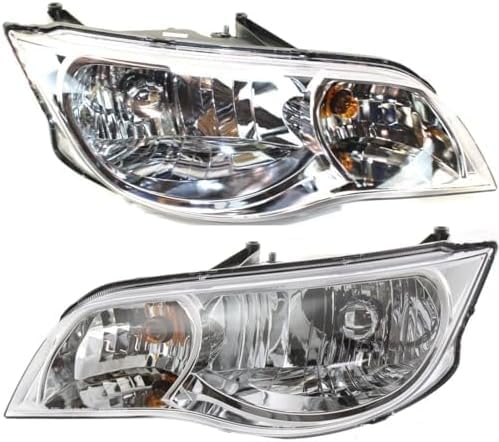 Set Of 2 Front Headlight Assembly Right Passenger & Left Driver Side Direct Replacement Compatible With 2003-2007 Saturn Ion GM2502239 GM2503239 15264217 15264216