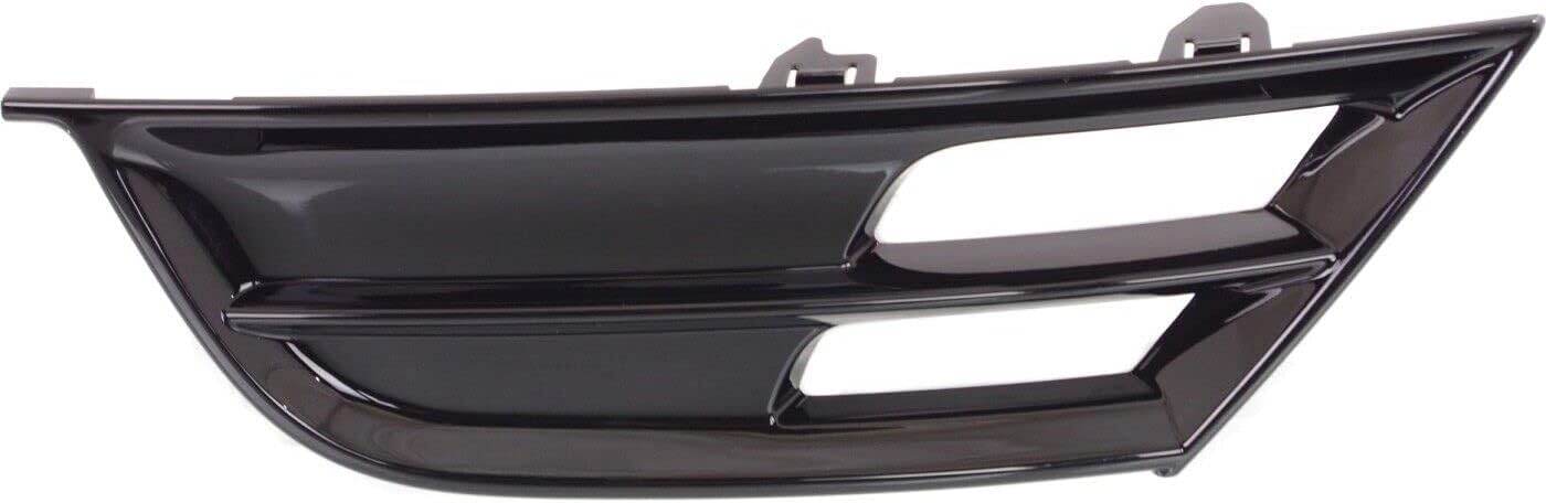Front Bumper Face Bar Grille Textured Black Right Passenger Side Direct Replacement Compatible With 2015-2017 Chrysler 200 CH1039160 68203014AC