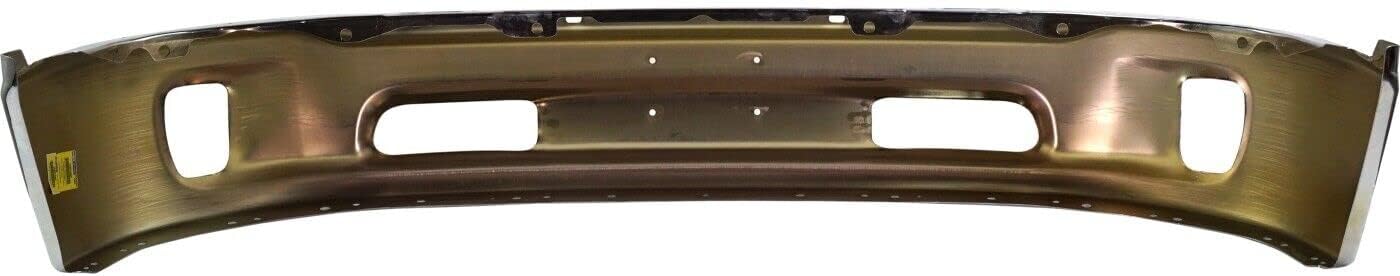 Front Lower Bumper Chrome Steel With Fog Light Holes Direct Replacement Compatible With 2013-2018 Ram 1500 CH1002396 68160853AB