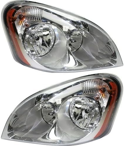 Set Of 2 Front Head Light Assembly Right Passenger & Left Driver Side Direct Replacement Compatible With 2008-2017 Freightliner Cascadia FL2503106 FL2502106 A0651907003 A0651907002