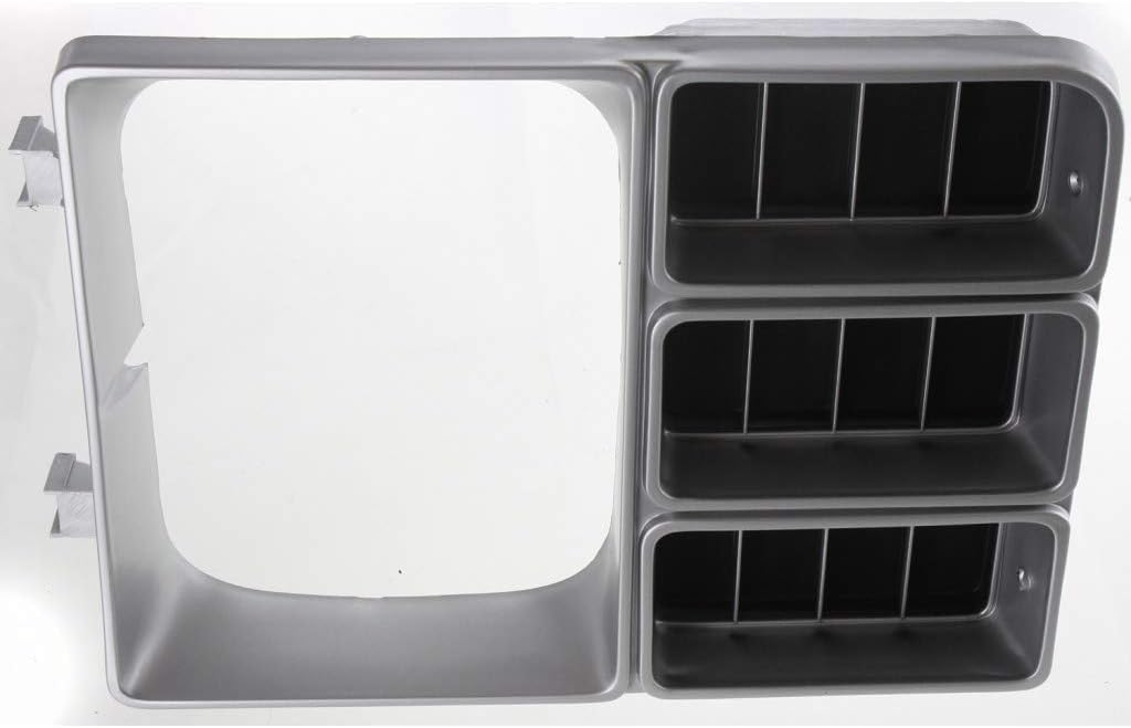 Front Headlight Door Bezel With Signal Head Lamps Left Driver Side Direct Replacement Compatible With 1981-1982 Chevrolet/Suburban C-K Series GM2512105 14021351