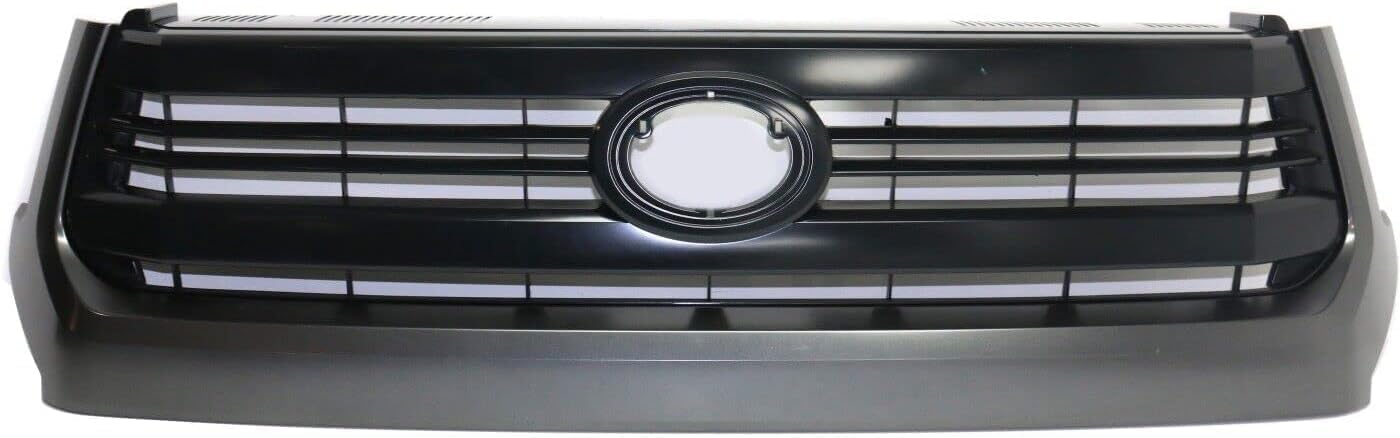 Front Grille Painted Black Shell And Insert Plastic Direct Replacement Compatible With Toyota Tundra 2014-2017 TO1200372 531000C290