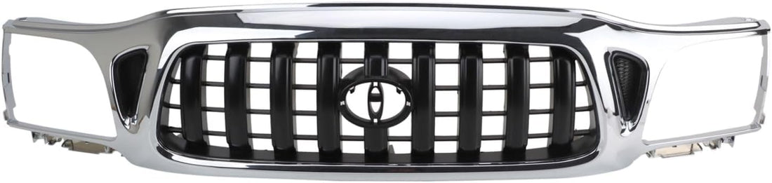 Front Bumper + Grille + Upper + Valance + Reinforcement + Brackets + Headlight + Fillers + Signal & Corner Lamp LH & RH Side Direct Replacement Compatible With 2001-2004 Tacoma 2WD