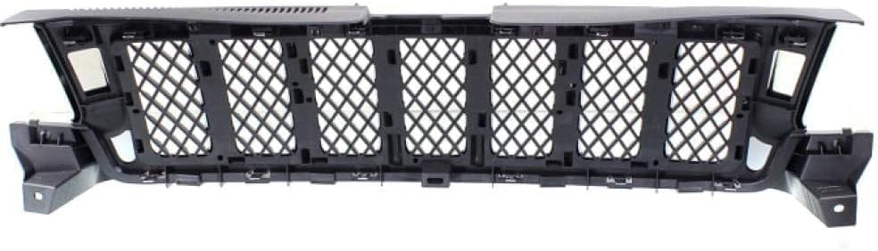 Front Grille Chrome Shell With Painted Black Insert Direct Replacement Compatible With 2011-2013 Jeep Grand Cherokee CH1200363 57010708AE
