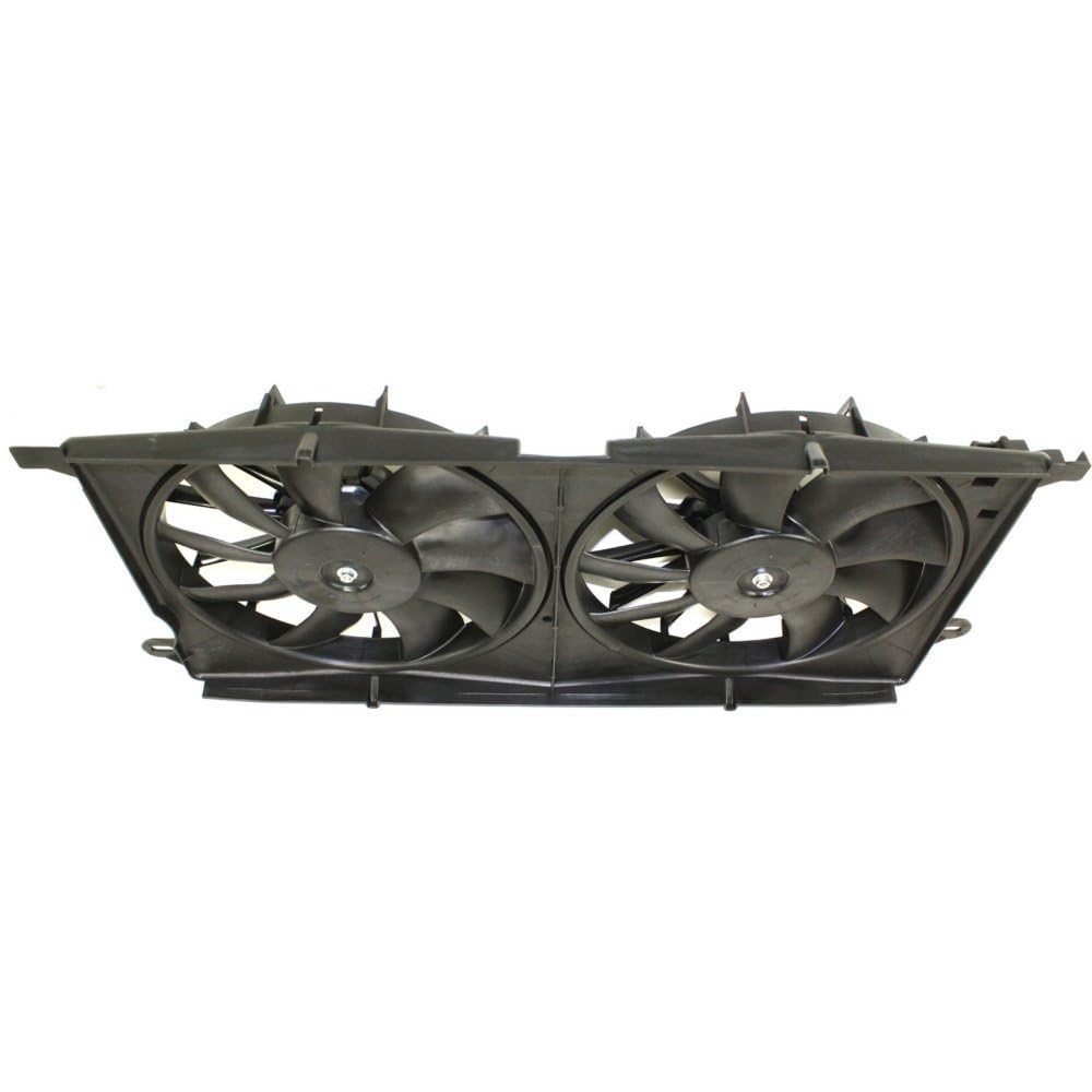 Front Radiator Cooling Dual Fan Shroud Assembly Plastic Direct Replacement Compatible with 2000-2005 Buick Lesabre/Pontiac Bonneville GM3115119 12487606