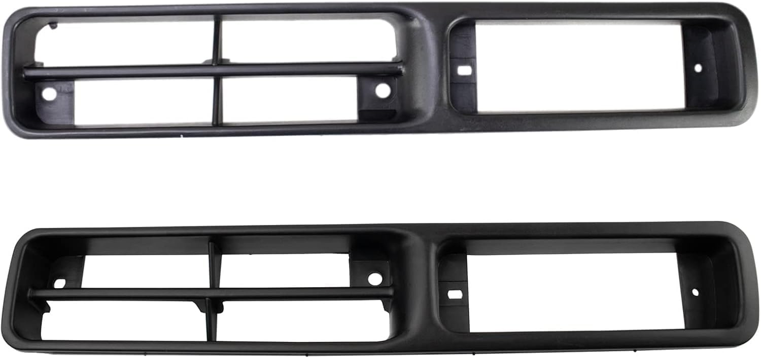 Front Bumper Chrome Steel + Fog Lights Bezels Primed + Signal Lamps + Brackets Left Driver & Right Passenger Side Direct Replacement For 1996-1997 Nissan Pickup Base SE XE NI1002127