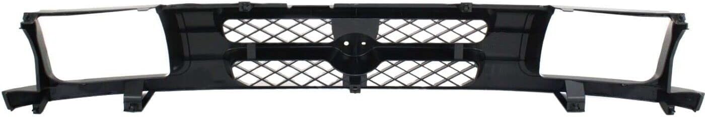 Front Grille Painted Dark Gray Shell and Insert Plastic Direct Replacement Compatible With 2000-2001 Nissan Xterra NI1200195 623107Z000